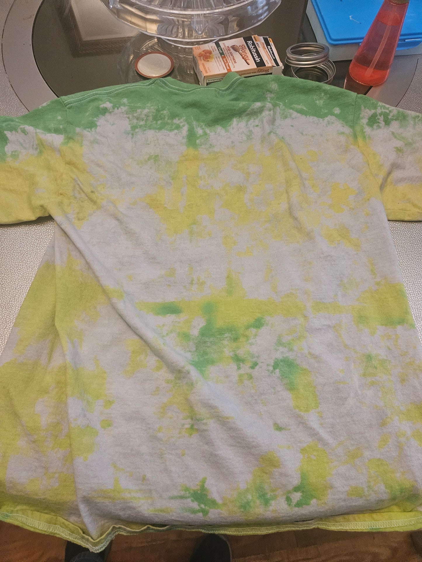 Tie dye t-shirt color and design will vary
