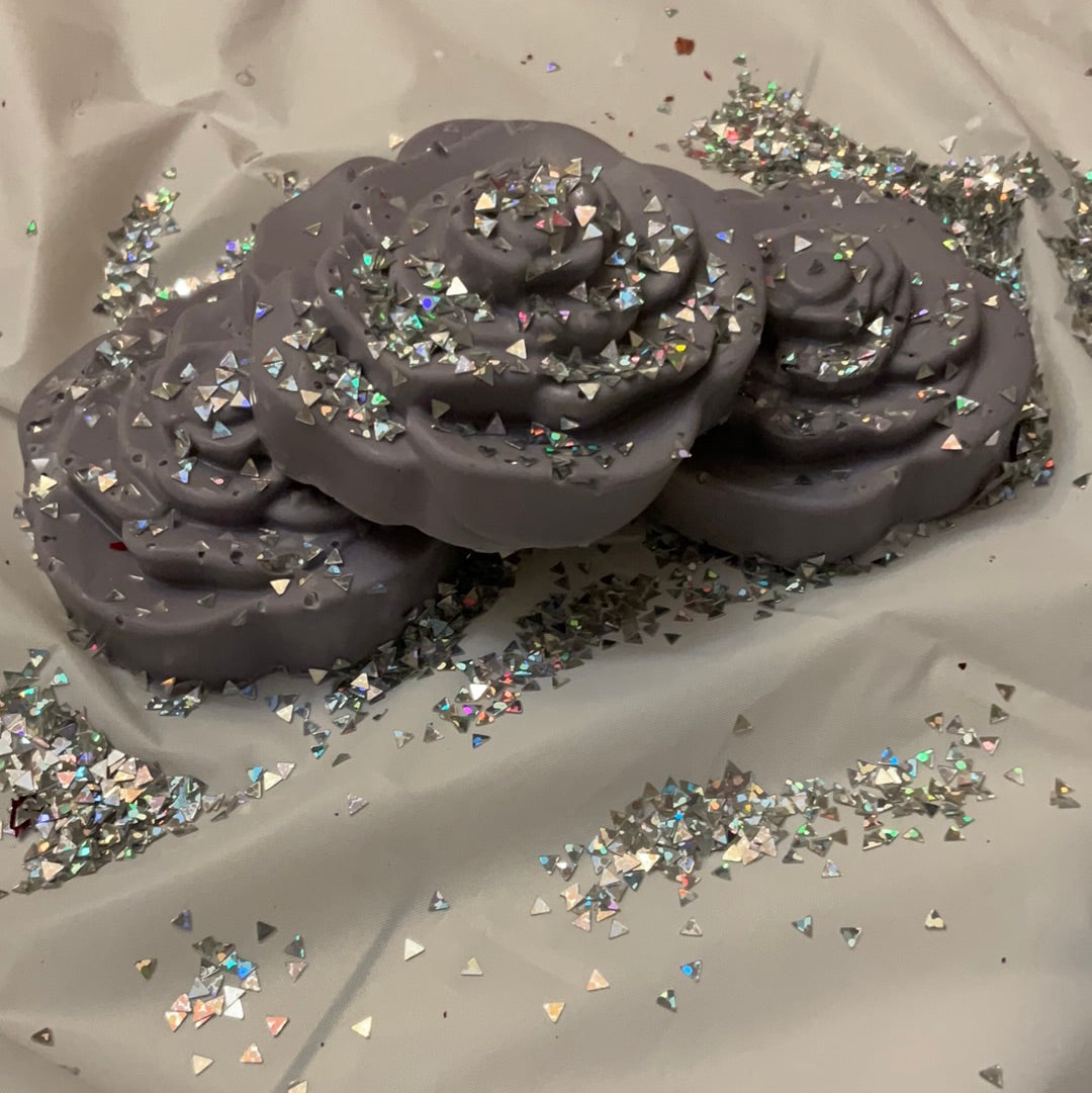 Lavender sparkle shea soap